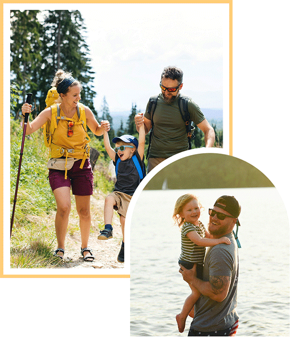 father holding his boy